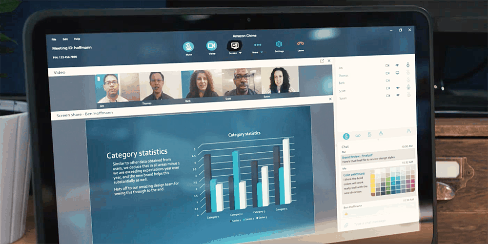 Virtual meetings on Amazon Chime